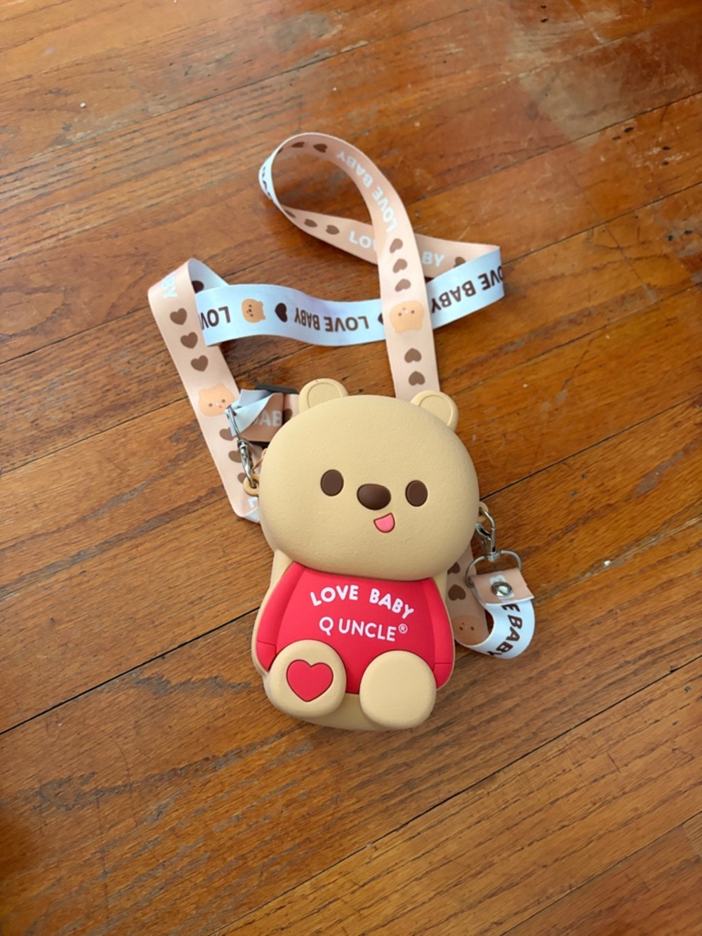 Cute Bear Crossbody Bag - Red & Tan